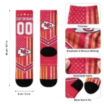 Kansas City Chiefs Socks Personalized Star Stripes Red White Best Selling