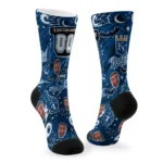 Kansas City Royals Socks Custom Scattered Icons Royal Blue Best Selling