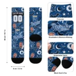 Kansas City Royals Socks Custom Scattered Icons Royal Blue Best Selling