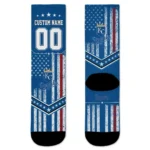 Kansas City Royals Socks Customized Star Stripes Royal Blue White Best Selling