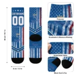 Kansas City Royals Socks Customized Star Stripes Royal Blue White Best Selling