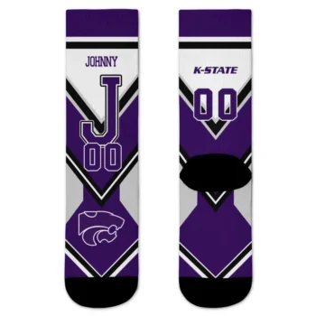 Kansas State Wildcats Socks Personalized Arrow Blocks Purple Best Selling