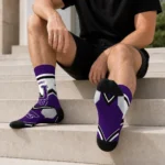 Kansas State Wildcats Socks Personalized Arrow Blocks Purple Best Selling