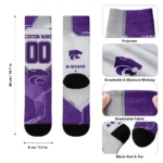 Kansas State Wildcats Socks Personalized Geometric Tech Purple Best Selling