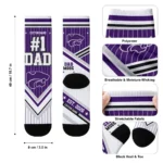 Kansas State Wildcats Socks Personalized Pinstripe Chevron Purple White Best Selling
