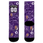 Kansas State Wildcats Socks Personalized Scattered Icons Purple Best Selling