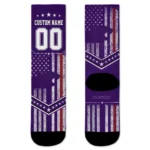 Kansas State Wildcats Socks Personalized Star Stripes Purple White Best Selling