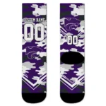 Kansas State Wildcats Socks Personalized Woodland Camo Purple Best Selling