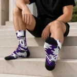 Kansas State Wildcats Socks Personalized Woodland Camo Purple Best Selling