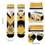 Kennesaw State Owls Socks Personalized Arrow Blocks Gold Best Selling