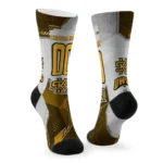 Kennesaw State Owls Socks Personalized Geometric Tech Gold Best Selling