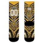 Kennesaw State Owls Socks Personalized Leopard Print Gold Black Best Selling