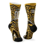 Kennesaw State Owls Socks Personalized Leopard Print Gold Black Best Selling