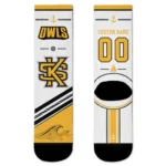 Kennesaw State Owls Socks Personalized Nautical Icons Gold White Best Selling