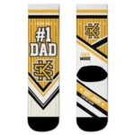 Kennesaw State Owls Socks Personalized Pinstripe Chevron Gold White Best Selling