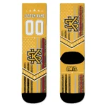 Kennesaw State Owls Socks Personalized Star Stripes Gold White Best Selling