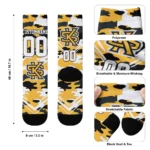 Kennesaw State Owls Socks Personalized Woodland Camo Gold Best Selling
