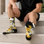 Kennesaw State Owls Socks Personalized Woodland Camo Gold Best Selling