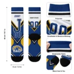 Kent State Golden Flashes Socks Customized Arrow Blocks Navy Blue Best Selling