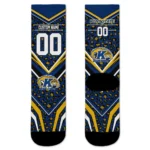 Kent State Golden Flashes Socks Customized Leopard Print Navy Blue Black Best Selling