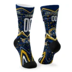 Kent State Golden Flashes Socks Customized Leopard Print Navy Blue Black Best Selling
