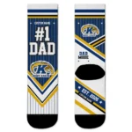 Kent State Golden Flashes Socks Customized Pinstripe Chevron Navy Blue White Best Selling