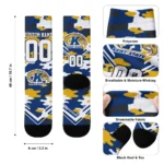 Kent State Golden Flashes Socks Customized Woodland Camo Navy Blue Best Selling
