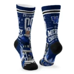 Kentucky Wildcats Socks Customized Snowy Scene Blue White Best Selling