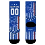Kentucky Wildcats Socks Customized Star Stripes Blue White Best Selling