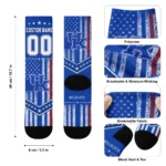 Kentucky Wildcats Socks Customized Star Stripes Blue White Best Selling