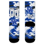 Kentucky Wildcats Socks Customized Woodland Camo Blue Best Selling