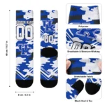 Kentucky Wildcats Socks Customized Woodland Camo Blue Best Selling