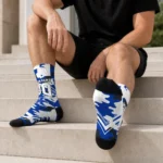 Kentucky Wildcats Socks Customized Woodland Camo Blue Best Selling