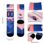 La Tech Socks Custom Geometric Tech Blue Best Selling
