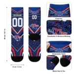 La Tech Socks Custom Leopard Print Blue Black Best Selling
