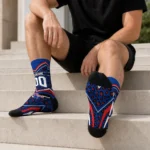 La Tech Socks Custom Leopard Print Blue Black Best Selling