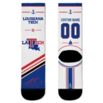 La Tech Socks Custom Nautical Icons Blue White Best Selling
