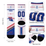 La Tech Socks Custom Nautical Icons Blue White Best Selling