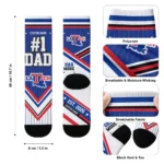 La Tech Socks Custom Pinstripe Chevron Blue White Best Selling