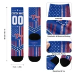 La Tech Socks Custom Star Stripes Blue White Best Selling