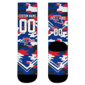 La Tech Socks Custom Woodland Camo Blue Best Selling