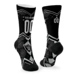 Las Vegas Raiders Socks Custom Argyle Pattern Black Best Selling