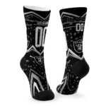 Las Vegas Raiders Socks Customized Leopard Print Black Best Selling