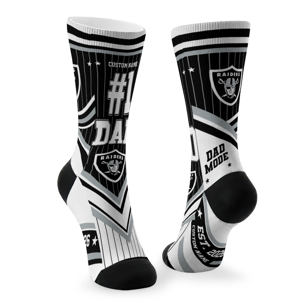 las-vegas-raiders-socks-customized-pinstripe-chevron-black-white-fashion-forward.webp