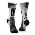 Las Vegas Raiders Socks Personalized Geometric Tech Black Best Selling