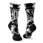 Las Vegas Raiders Socks Personalized Woodland Camo Black Best Selling