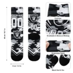 Las Vegas Raiders Socks Personalized Woodland Camo Black Best Selling