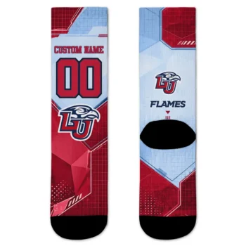Liberty Flames Socks Custom Geometric Tech Red Best Selling