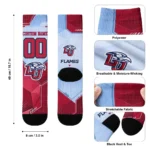 Liberty Flames Socks Custom Geometric Tech Red Best Selling
