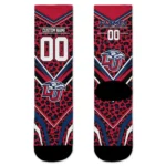Liberty Flames Socks Custom Leopard Print Red Black Best Selling